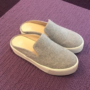 gray slip on sneakers